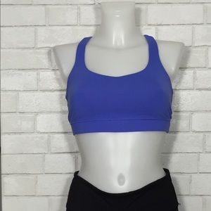 Lululemon 50 rep bra mesh back purple size 6